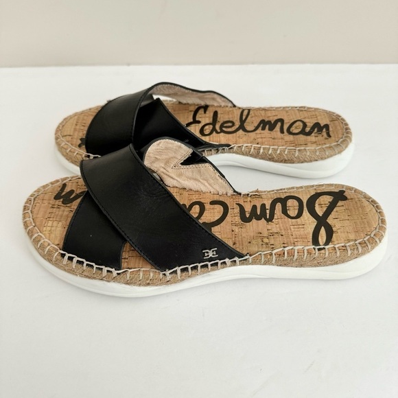 Sam Edelman Jen Slides Leather Sandals Size 10 - Picture 7 of 14